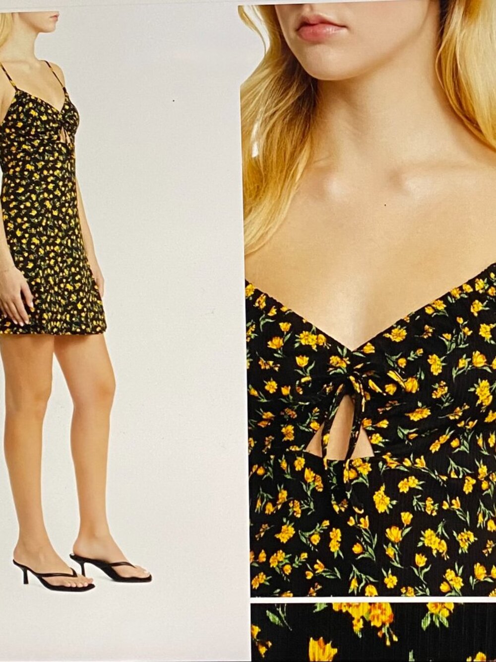 TOPSHOP BLACK FLORAL MINI SMALL